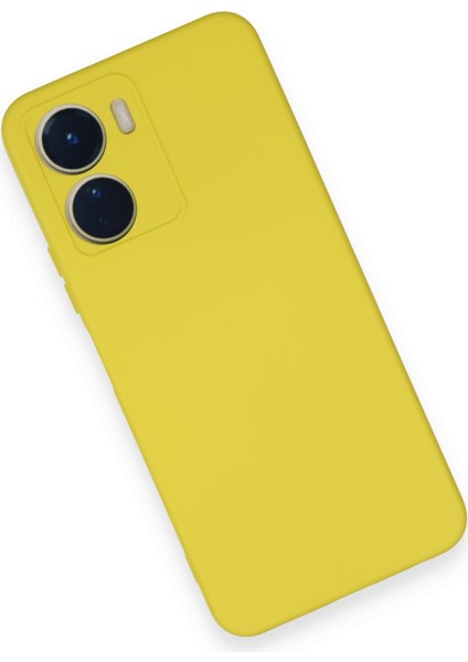 Vivo Y16 Kılıf Nano Içi Kadife Silikon - Sarı 300099