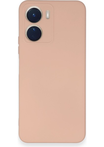 Vivo Y16 Kılıf Nano Içi Kadife Silikon - Pudra 300099