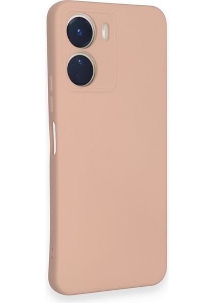 Vivo Y16 Kılıf Nano Içi Kadife Silikon - Pudra 300099