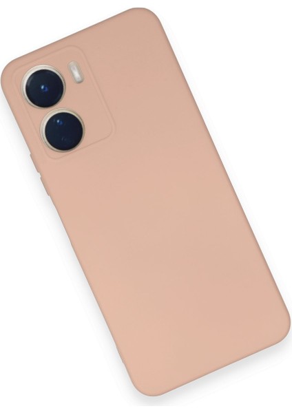 Vivo Y16 Kılıf Nano Içi Kadife Silikon - Pudra 300099