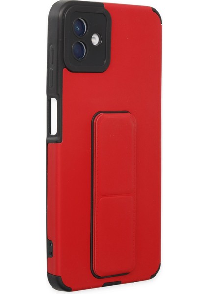 Samsung Galaxy A04 Kılıf Mega Standlı Silikon - Kırmızı 300099 fiyatları