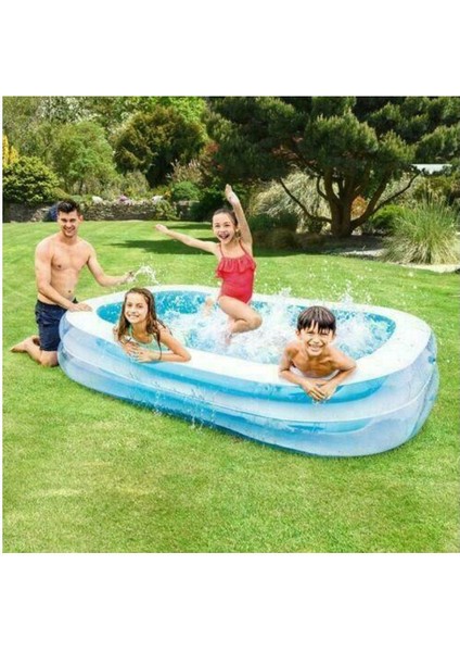 Akdenizpos UG01 56483 Havuz Şeffaf Aile Havuzu 262X175X56 (Yeni)