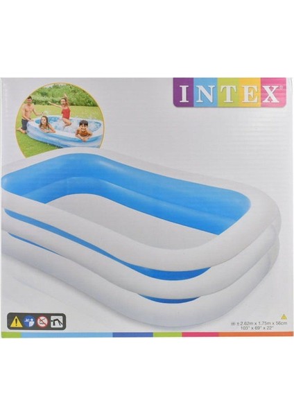 Akdenizpos UG01 56483 Havuz Şeffaf Aile Havuzu 262X175X56 (Yeni)