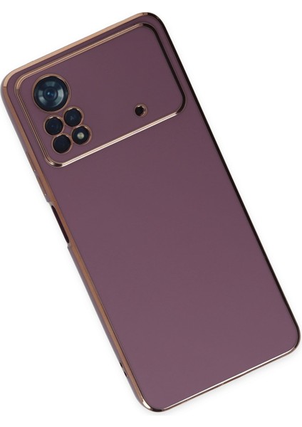 Xiaomi Poco X4 Pro 5g Kılıf Volet Silikon - Mor 300099