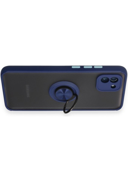 Samsung Galaxy A03 Kılıf Montreal Yüzüklü Silikon Kapak - Lacivert 300099 fırsatları