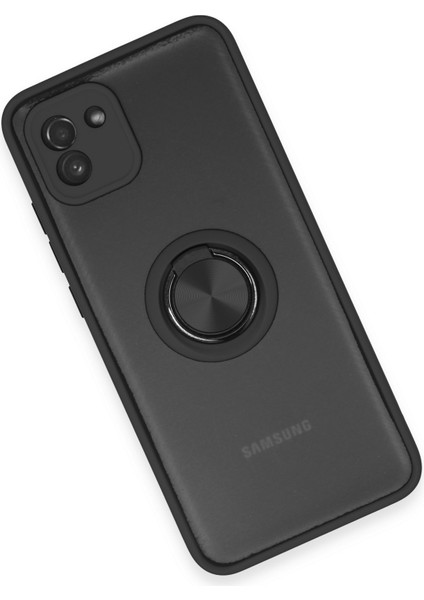 Samsung Galaxy A03 Kılıf Montreal Yüzüklü Silikon Kapak - Siyah 300099 modelleri