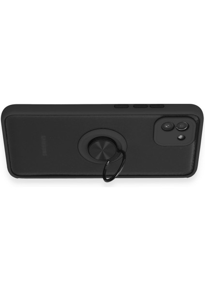 Samsung Galaxy A03 Kılıf Montreal Yüzüklü Silikon Kapak - Siyah 300099 fırsatları