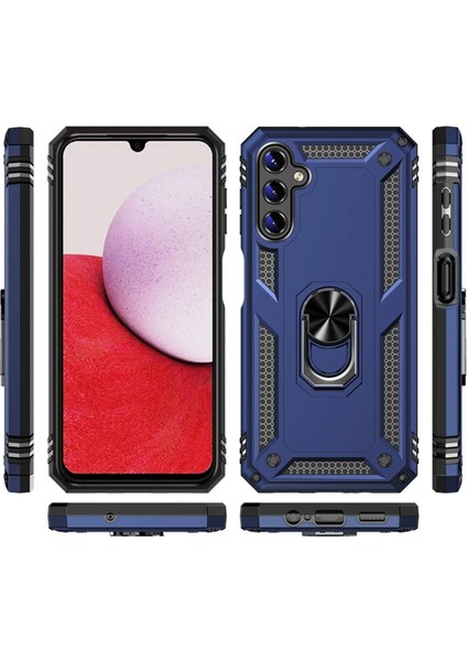 Samsung Galaxy A04S Kılıf Sofya Yüzüklü Silikon Kapak - Yeşil 300099