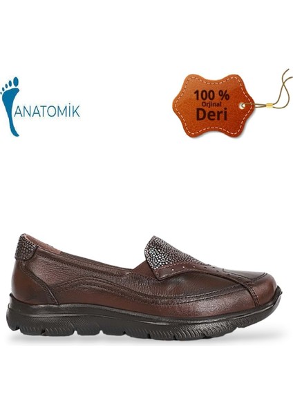 1856-415027 Deri Anatomik Tabanlı Kadın Mevsimlik Ayakkabı