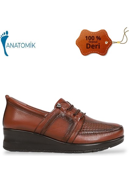 1855-415011 Deri Anatomik Tabanlı Kadın Mevsimlik Ayakkabı
