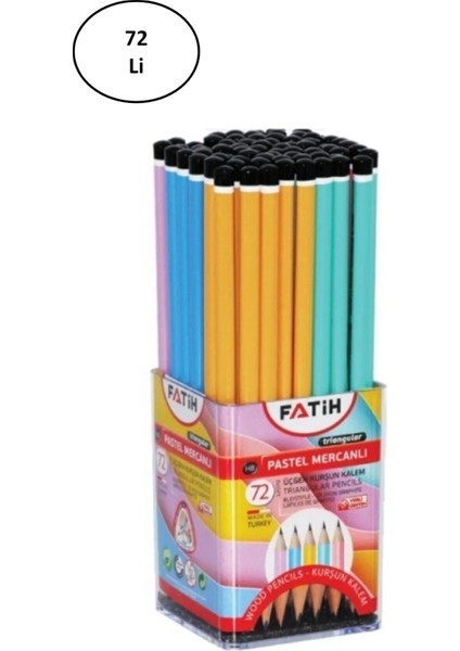 Kurşun Kalem Üçgen Mercanlı Pastel Renkli FA12070KL00 (72 Li Paket)
