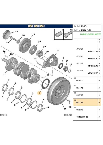 Krank Keçesi 308 407 508 Expert Rcz C4 C5 Jumpy (012745-82035345)