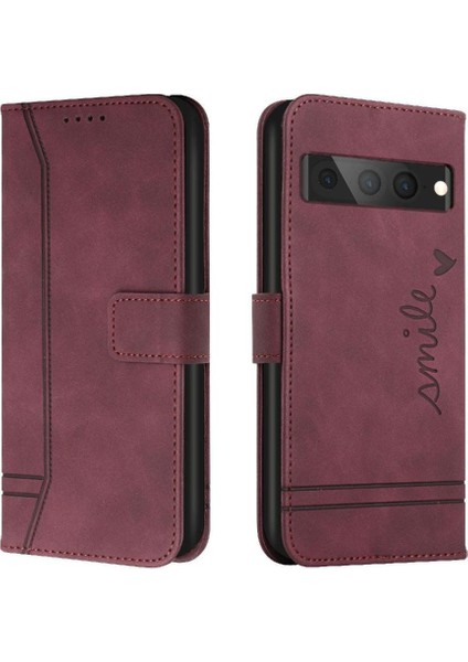 Google Piksel 7 Pro Flip Folio Cüzdan Için El Kayışı Manyetik Pu Telefon Kılıfı (Yurt Dışından)