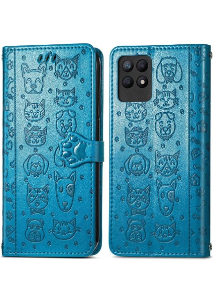 Realme 8i Kısa Kayış Karikatür Hayvanlar Için Darbeye Telefon Kılıfı (Yurt Dışından)