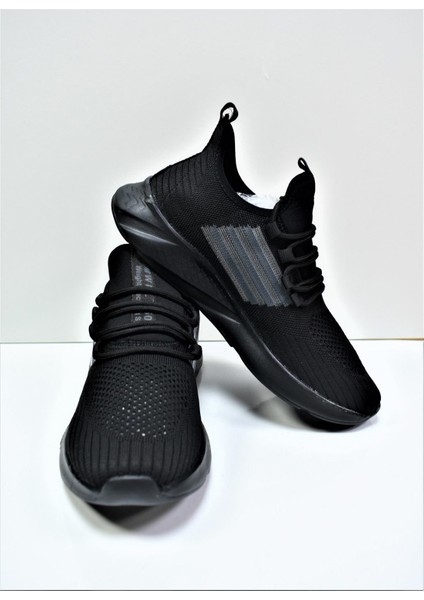 Siyah Erkek Sneaker Yumuşak Taban Triko Gövde Spor Ayakkabı AY0002