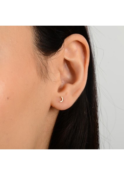 14 Ayar Altın Hilal Küpe 0,54 gr