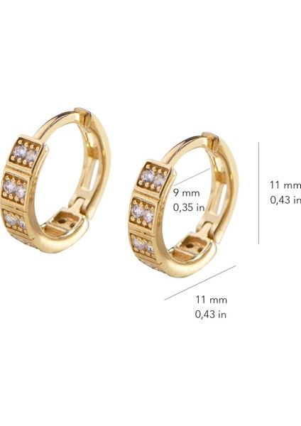 14 Ayar Altın Minik Taşlı Halka Küpe 1,20 gr indirimleri