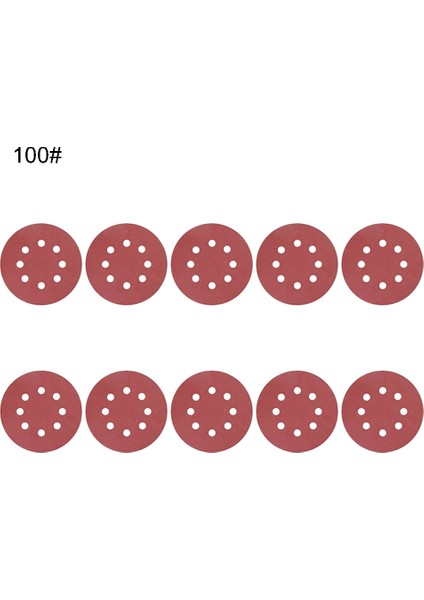 10 Adet 125MM 8 Delik Yuvarlak Şekil Taşlama Zımpara Diskleri Kanca Döngü Zımpara Pedi (Yurt Dışından)
