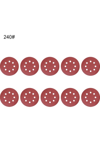 10 Adet 125MM 8 Delik Yuvarlak Şekil Taşlama Zımpara Diskleri Kanca Döngü Zımpara Pedi (Yurt Dışından)