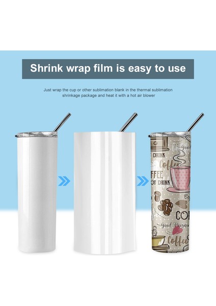 30 Adet Süblimasyon Shrink Wrap Film, Kupa, Bardak, Bardak Için 3 Boyut (Yurt Dışından)