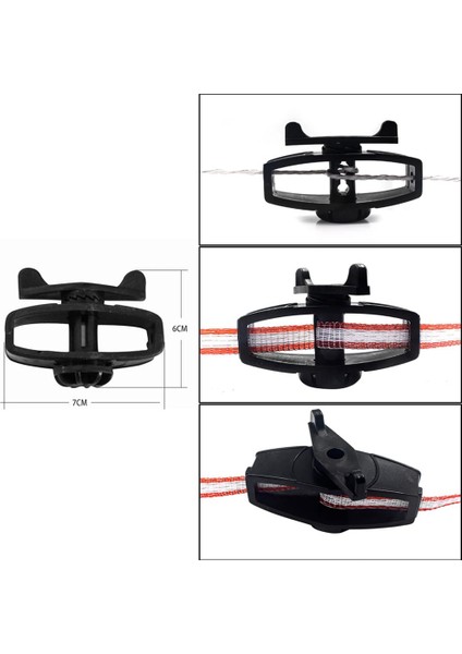 Jdxhlau Plastik Elektronik Çit Teli Gergi Hayvancılık Elektrikli Çit Teli Taşınabilir Bant Sıkıştırıcılar Çiftlik Aksesuarları Için 24 Adet (Yurt Dışından) modelleri