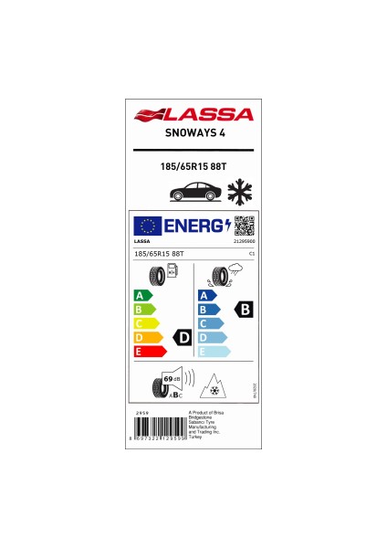185/65 R15 88T Snoways 4 Oto Kış Lastiği (Üretim Yılı: 2024)