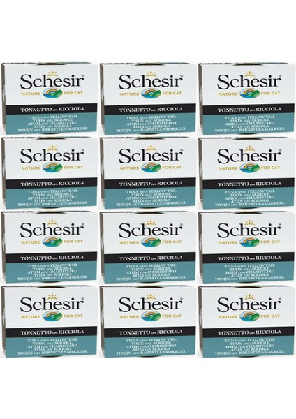 Ton Balığı ve Sarı Kuyruk Balıklı Jöleli Kedi Konservesi 85 gr 12 Adet