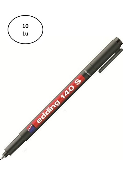 Edding Asetat Kalemi E-140S Siyah ED14001 10'lu