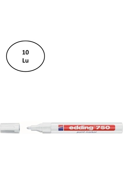 Edding Boya Dekor Markörü Beyaz E-750 10'lu