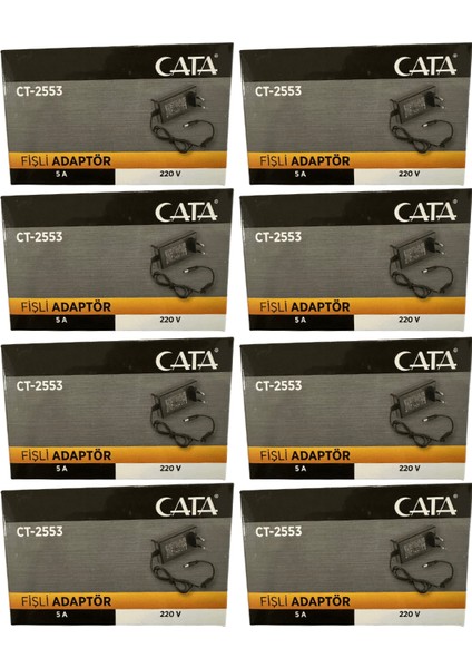 CT-2553 5 Amper 220V Fişli Adaptör (8 Adet)