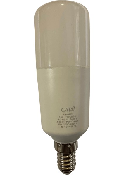 CT-4092 8W 6400K (Beyaz Işık) E14 Duylu LED Ampul (4 Adet)