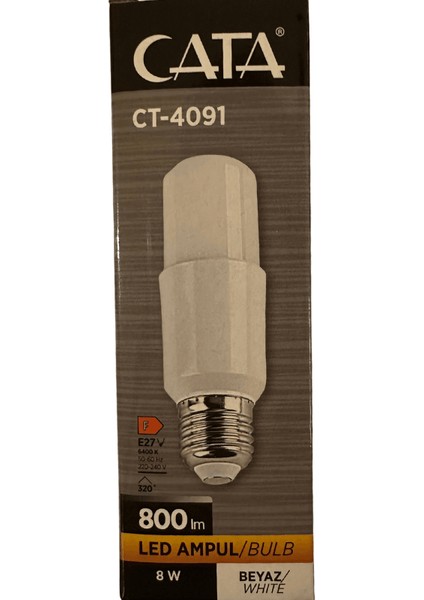 CT-4091 8W 6400K (Beyaz Işık) E27 Duylu LED Ampul (2 Adet) fiyatları