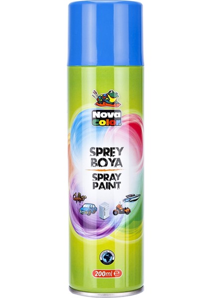 Toptan Bulurum Nova Color Sprey Boya 200 ml Mavi