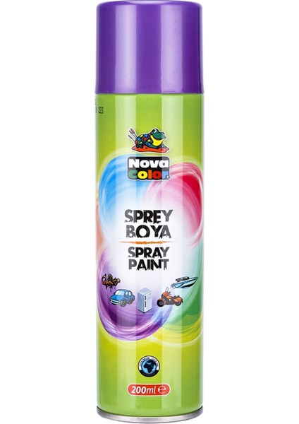 Toptan Bulurum Nova Color Sprey Boya 200 ml Mor