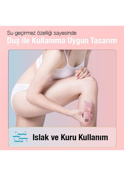 Şarjlı LED Göstergeli Islak Kuru Tüm Vucut Için Saç Sakal Traş Makinası Vucut Traş Makinası