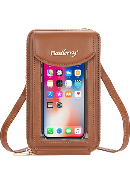 Baellerry Dokunmatik Ekran Uzun Kadın Omuz Crossbody Çanta Cep Telefonu Çantası Kore Tarzı Toka El Çantası Kadın Cüzdanı (Yurt Dışından)