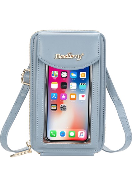 Baellerry Dokunmatik Ekran Uzun Kadın Omuz Crossbody Çanta Cep Telefonu Çantası Kore Tarzı Toka El Çantası Kadın Cüzdanı (Yurt Dışından)