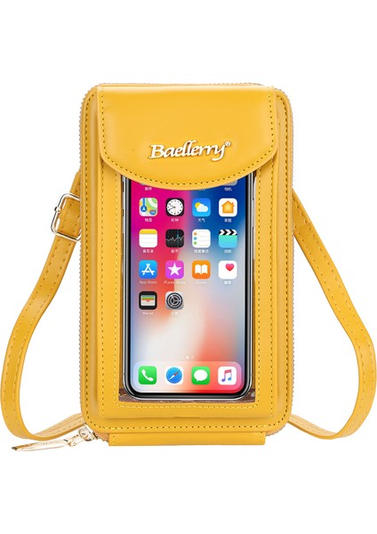 Baellerry Dokunmatik Ekran Uzun Kadın Omuz Crossbody Çanta Cep Telefonu Çantası Kore Tarzı Toka El Çantası Kadın Cüzdanı (Yurt Dışından)