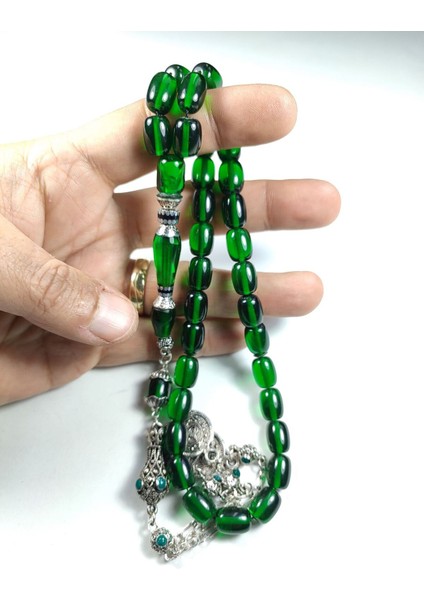 Gümüş Kaplama Püsküllü 925 Ayar Gümüş Nakkaş Imame Alman Zar Kehribar Sertifikalı 3929 indirimleri