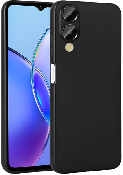 Vivo Y17S Kılıf Lüx Renkli Premier Kamera Korumalı Mat Silikon Siyah