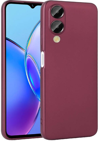 Vivo Y17S Kılıf Lüx Korumalı Premier Mat Silikon+Nano Mürdüm