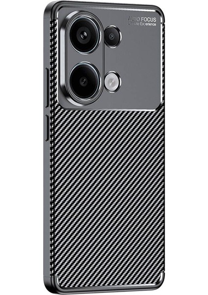 Xiaomi Poco M6 Pro Kılıf Negro Karbon Kamera Korumalı Silikon+Nano Siyah