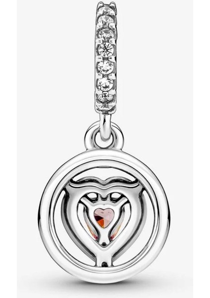 Işıltılı Çift Hale Kalpli Sallantılı Charm fiyatları