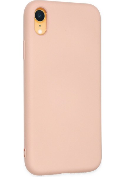 Iphone Xr Kılıf Nano Içi Kadife Silikon - Pudra 300099