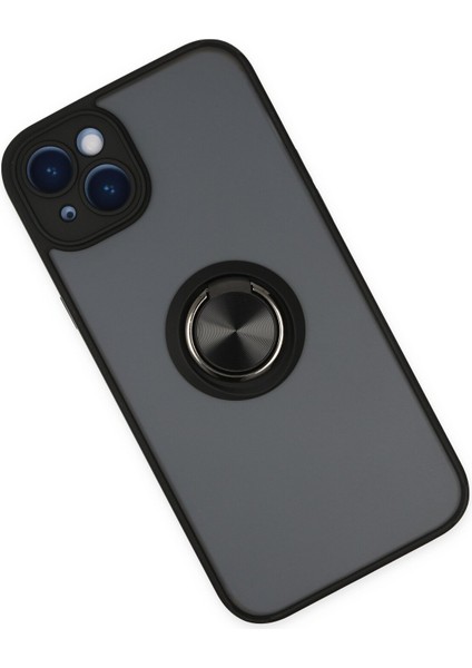 Iphone 14 Kılıf Montreal Yüzüklü Silikon Kapak - Siyah 300099 modelleri