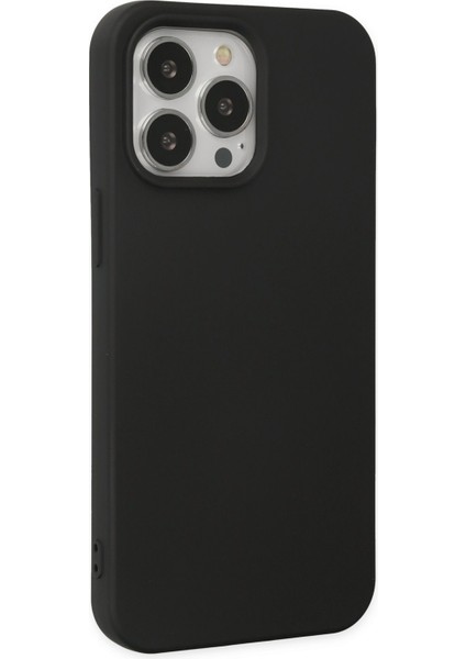 Iphone 14 Pro Max Kılıf Nano Içi Kadife Silikon - Siyah 300099