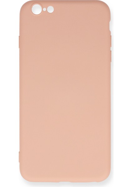 Iphone 6 Plus Kılıf Nano Içi Kadife Silikon - Pudra 300099