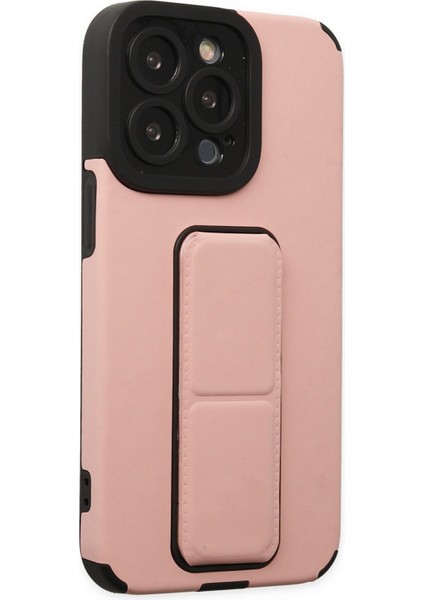 Iphone 13 Pro Max Kılıf Mega Standlı Silikon - Pudra 300099 indirimleri