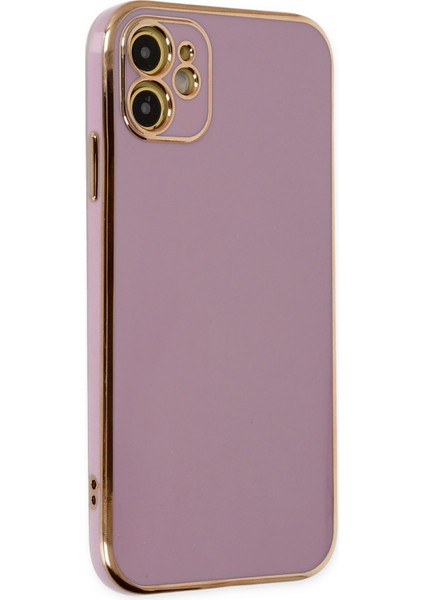 Iphone 12 Kılıf Volet Silikon - Mor 300099