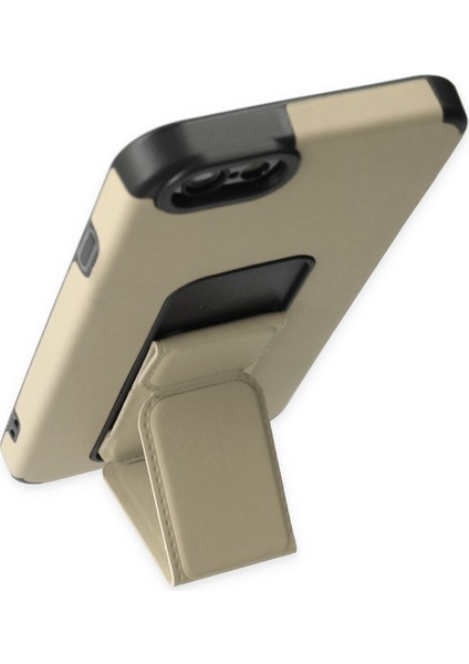 Iphone 6 Kılıf Mega Standlı Silikon - Gold 300099